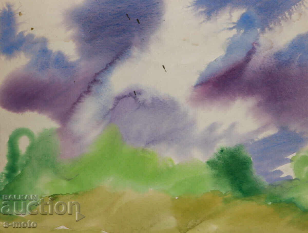 Доставка на Картина акварел абстрактен пейзаж Доставка на Картина акварел абстрактен пейзаж