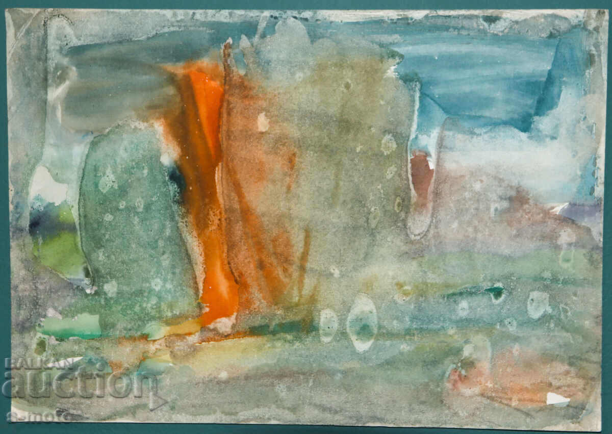 Картина акварел абстрактен пейзаж с цена 200.00 лв. | € 102.26 Картина акварел абстрактен пейзаж с цена 200.00 лв. | € 102.26