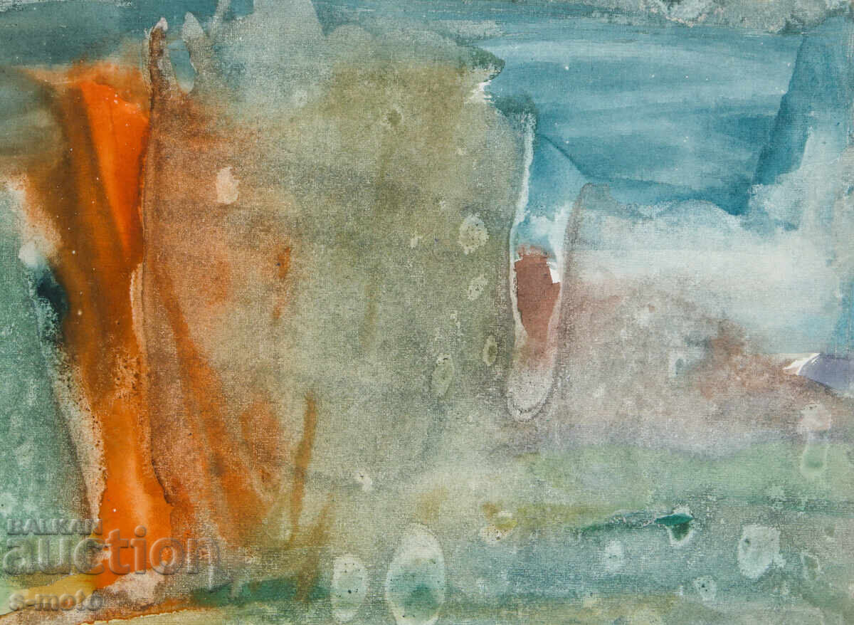 Картина акварел абстрактен пейзаж - 5 Картина акварел абстрактен пейзаж - 5