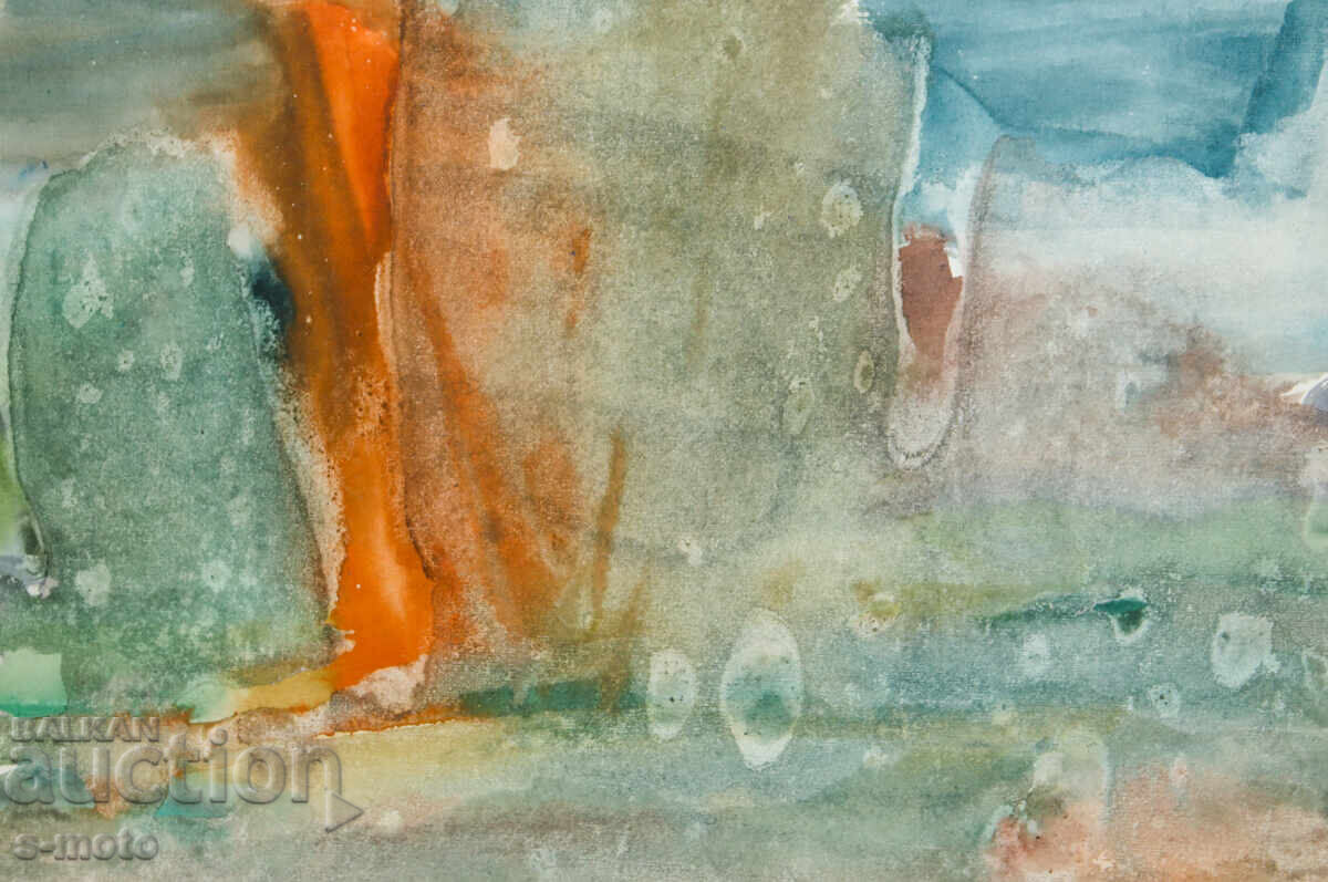 Картина акварел абстрактен пейзаж - 6 Картина акварел абстрактен пейзаж - 6