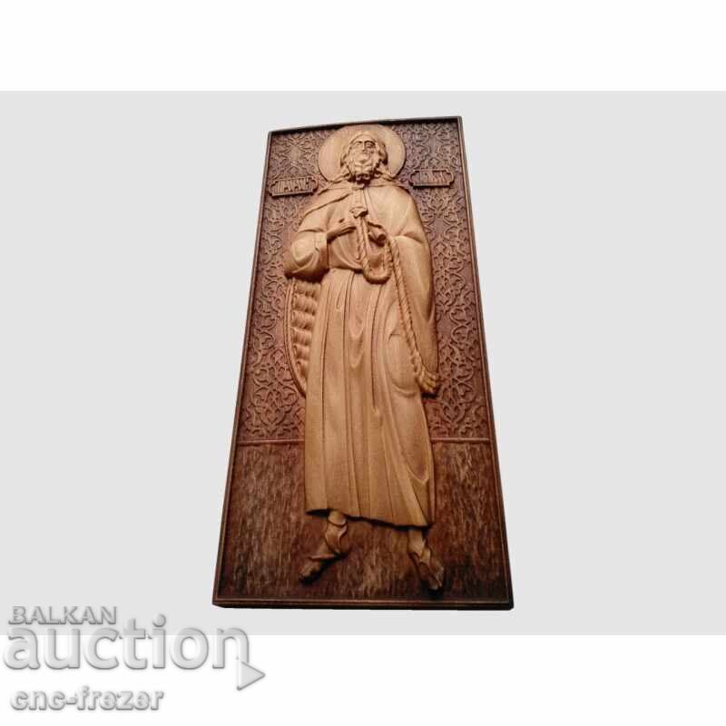Wood carving icon of St. Elijah with price € 46.00 | 89.97 BGN Wood carving icon of St. Elijah with price € 46.00 | 89.97 BGN