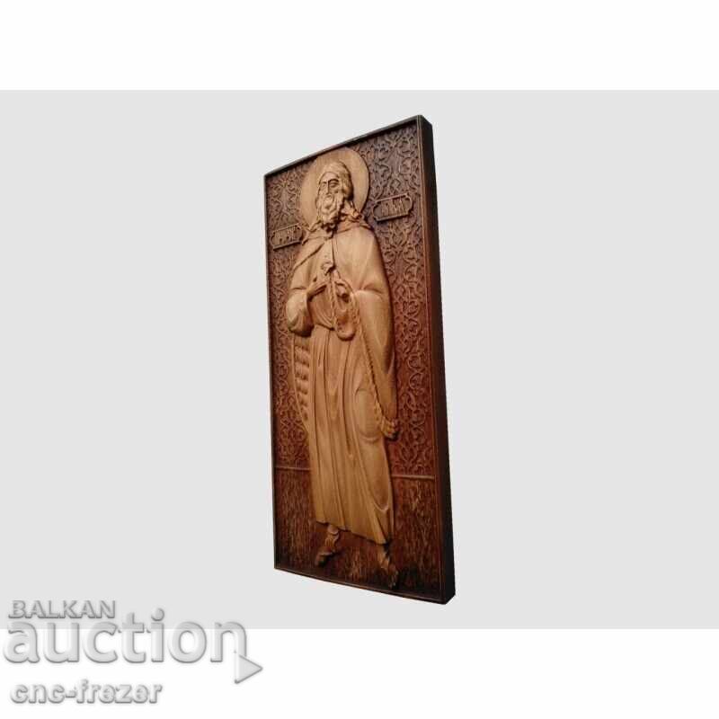 Auction Wood carving icon of St. Elijah Auction Wood carving icon of St. Elijah