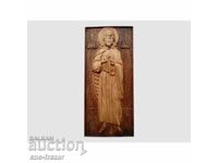 Icoană sculptată în lemn Sf. Ilie