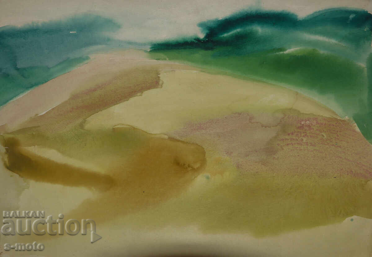 Картина акварел абстрактен пейзаж с цена 200.00 лв. | € 102.26 Картина акварел абстрактен пейзаж с цена 200.00 лв. | € 102.26