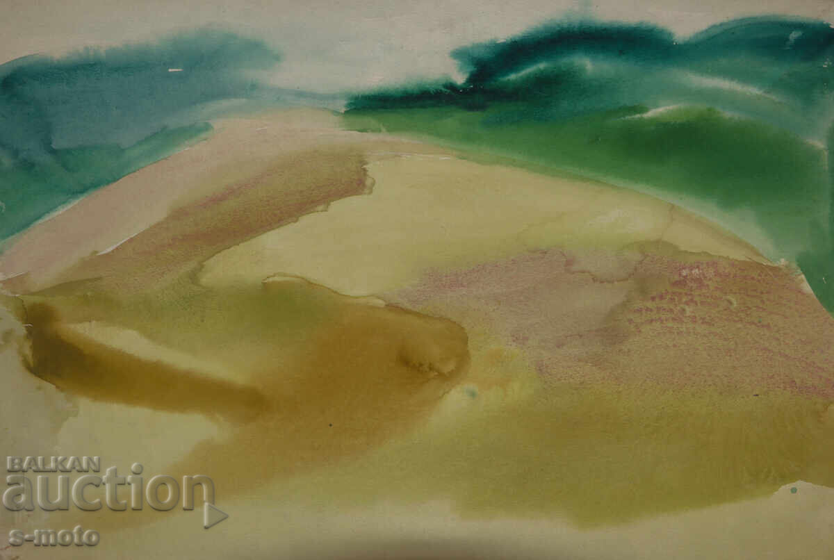 Картина акварел абстрактен пейзаж Картина акварел абстрактен пейзаж