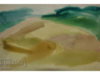 Картина акварел абстрактен пейзаж