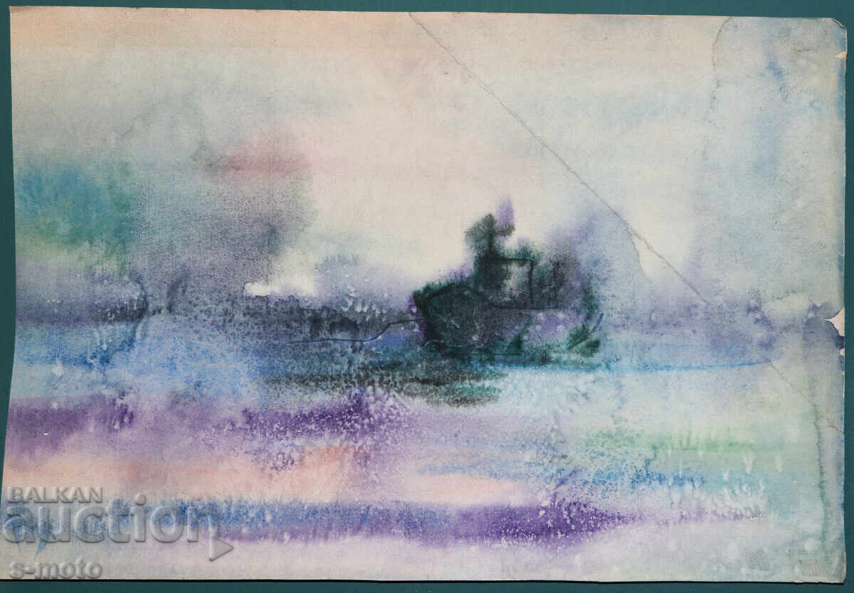 Картина акварел морски пейзаж с цена 200.00 лв. | € 102.26 Картина акварел морски пейзаж с цена 200.00 лв. | € 102.26