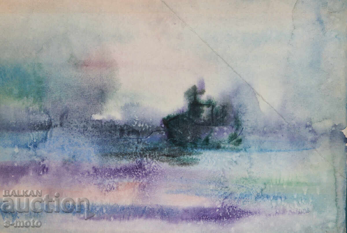 Аукцион Картина акварел морски пейзаж Аукцион Картина акварел морски пейзаж