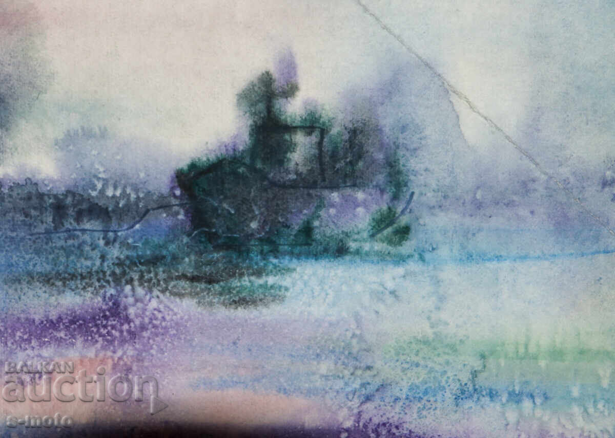 Картина акварел морски пейзаж - 5 Картина акварел морски пейзаж - 5