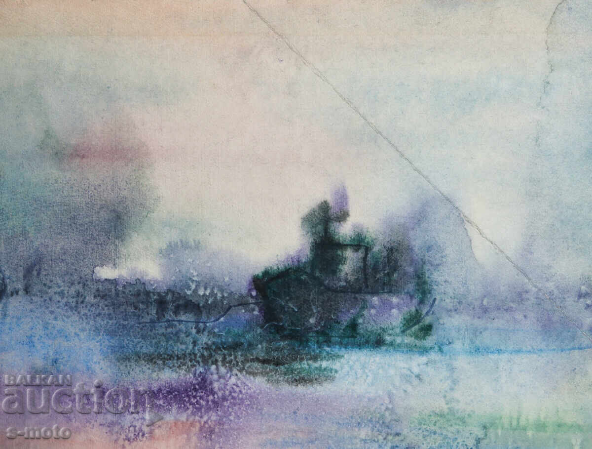 Картина акварел морски пейзаж - 6 Картина акварел морски пейзаж - 6