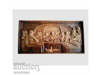 Sculptură în lemn "Cina cea de Taină"