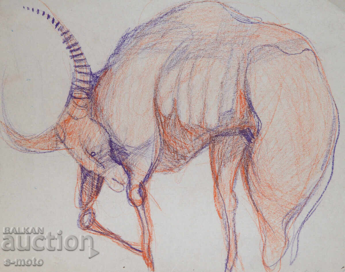 Аукцион Абстрактна Картина пастел Бик Аукцион Абстрактна Картина пастел Бик