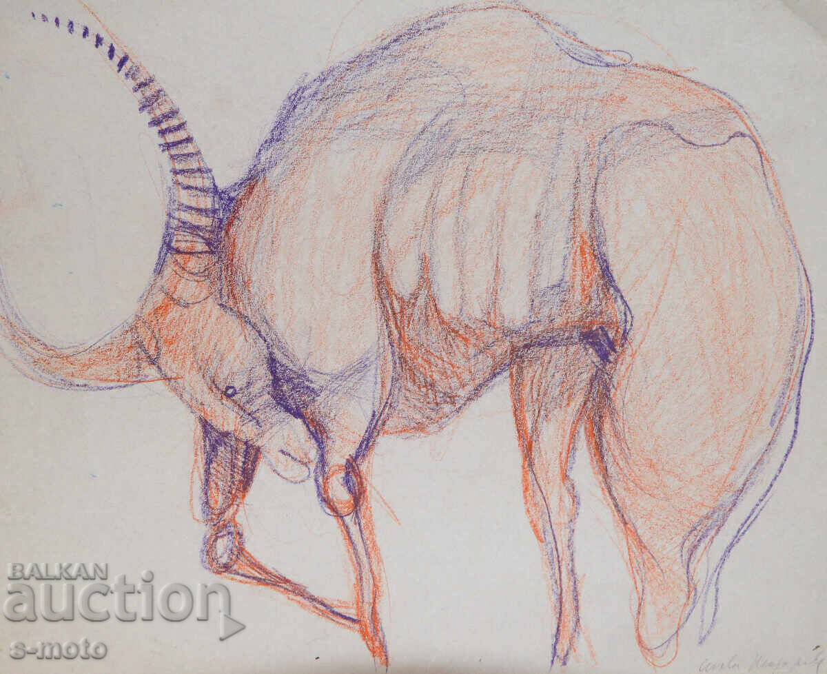 Абстрактна Картина пастел Бик Абстрактна Картина пастел Бик