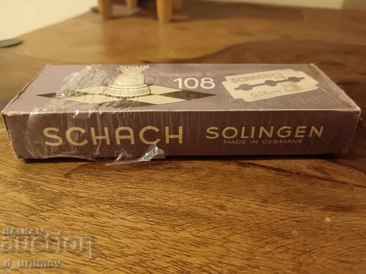 Παλιό πακέτο ξυραφάκια Schach Solingen – 100 τμχ. RRR - 5 Παλιό πακέτο ξυραφάκια Schach Solingen – 100 τμχ. RRR - 5