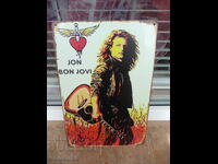 Metal Sign John Bob Jovi Jon Bob Jovi Rock Legend Guitar