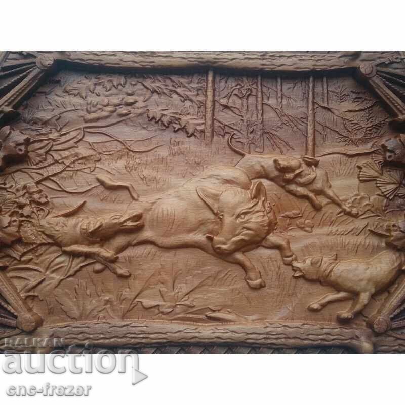 Дърворезба "Лов на глиган" - 5 Дърворезба "Лов на глиган" - 5