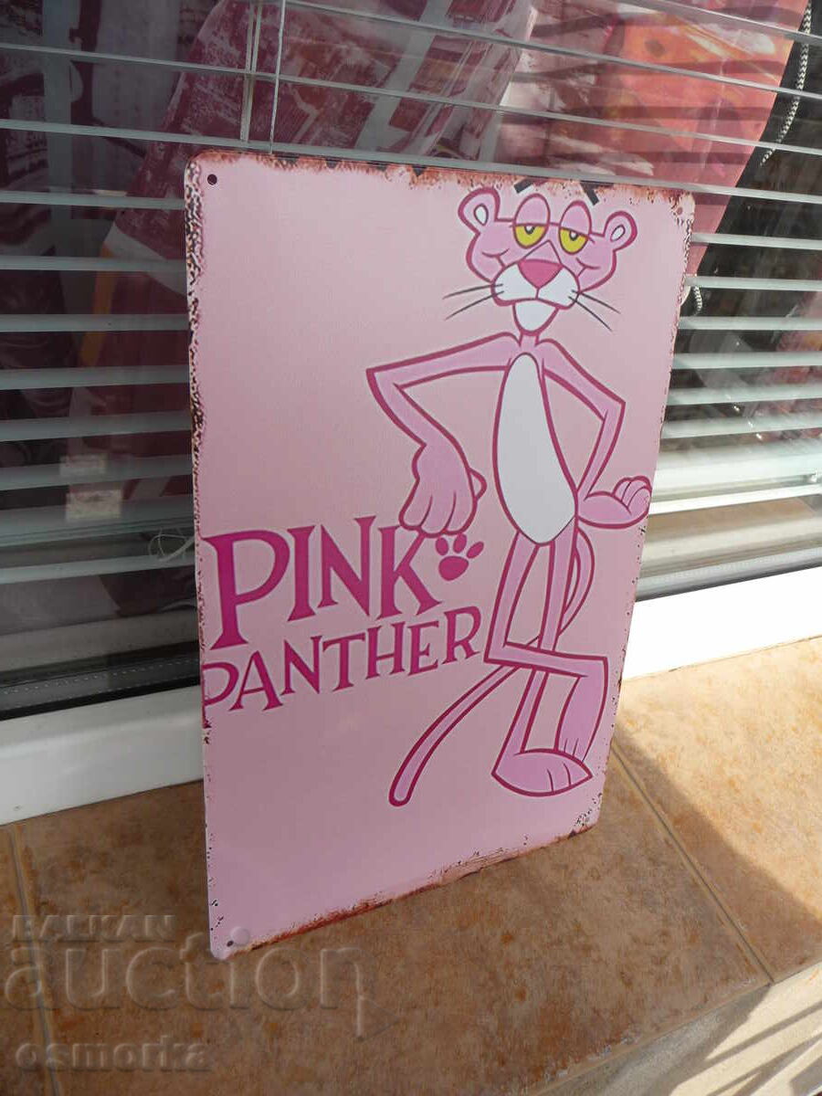 Μεταλλική πινακίδα ταινίας Ροζ Πάνθηρας Πίνκο χαρακτήρας κινουμένων σχεδίων με τιμή 18.00 BGN | € 9.20 Μεταλλική πινακίδα ταινίας Ροζ Πάνθηρας Πίνκο χαρακτήρας κινουμένων σχεδίων με τιμή 18.00 BGN | € 9.20