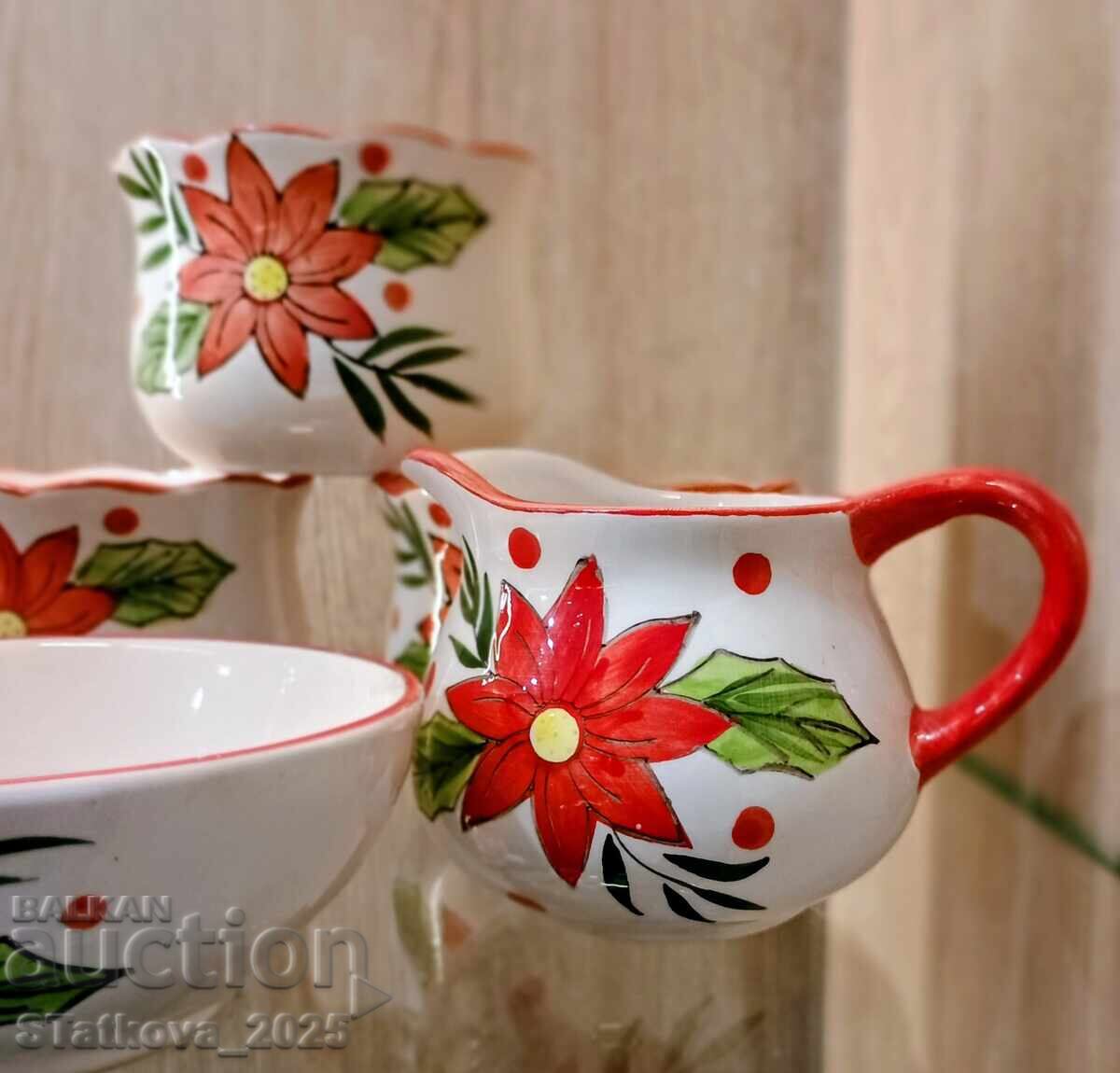 Set de cafea scurtă din ceramică, pictat manual - 5 Set de cafea scurtă din ceramică, pictat manual - 5