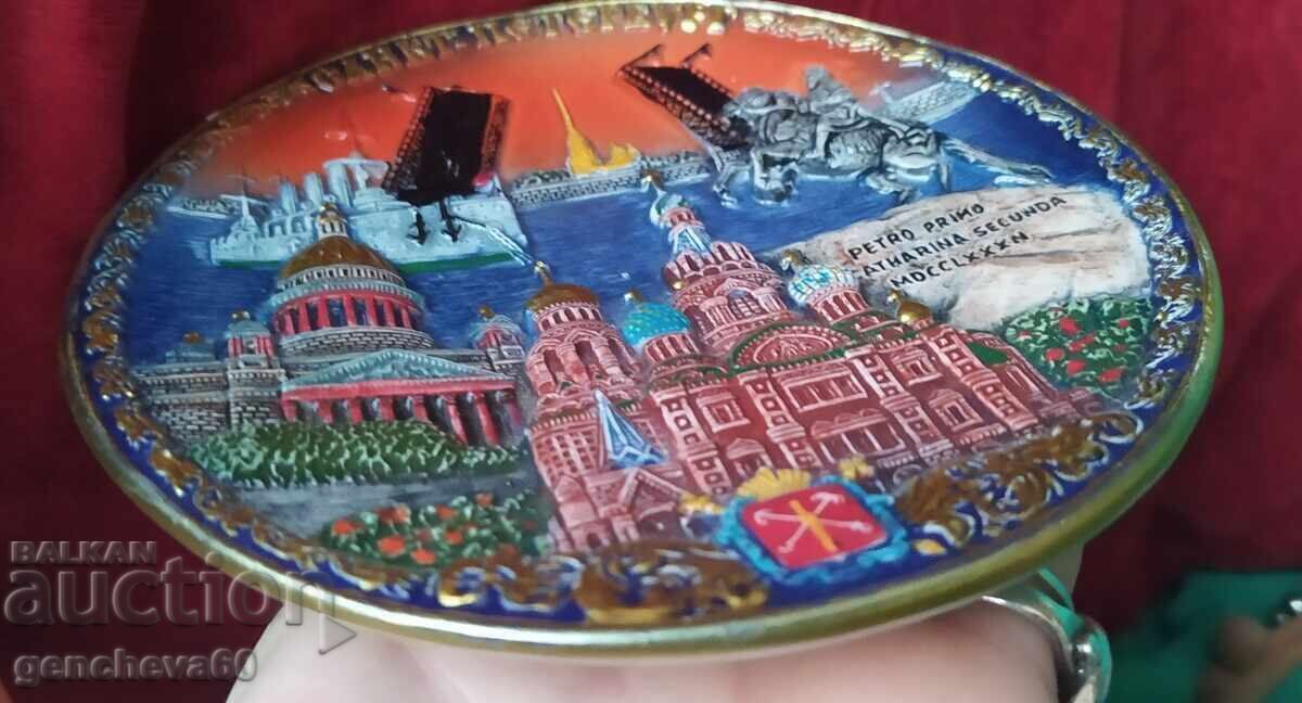 Collector's 3D Plate St. Petersburg for Wall - 6 Collector's 3D Plate St. Petersburg for Wall - 6