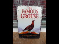 Metal Whiskey Sign The Famous Grouse Best Selling Scotch