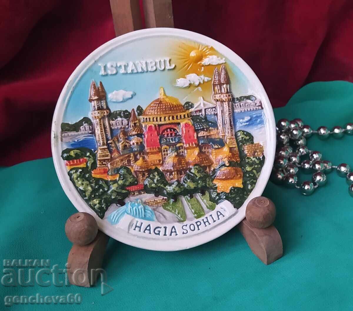 Farfurie 3D de colecție pentru decorație Sfânta Sofia/Istanbul