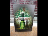 Placă metalică bere Grolsch butic porțelan tală bar decor