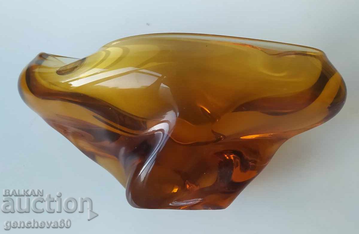 Vintage Murano Crystal Ashtray - 5 Vintage Murano Crystal Ashtray - 5