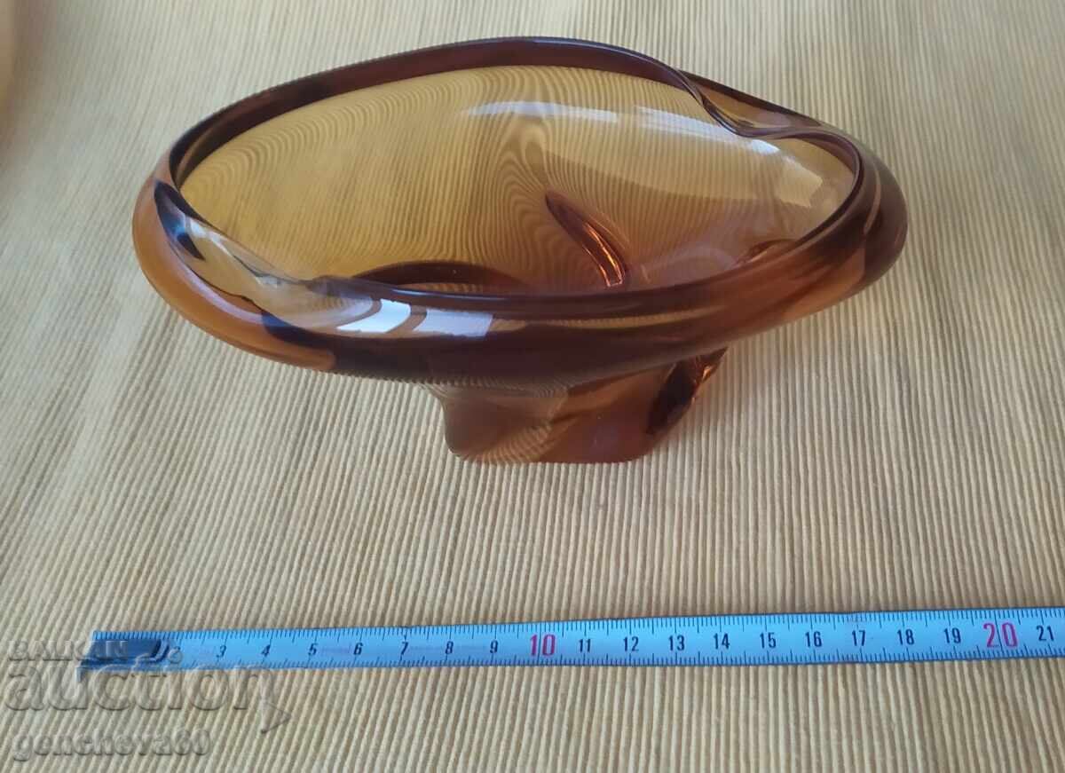 Vintage Murano Crystal Ashtray Vintage Murano Crystal Ashtray