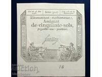 Γαλλία, Φραγκία, 25 σολς 1793, aUNC/UNC