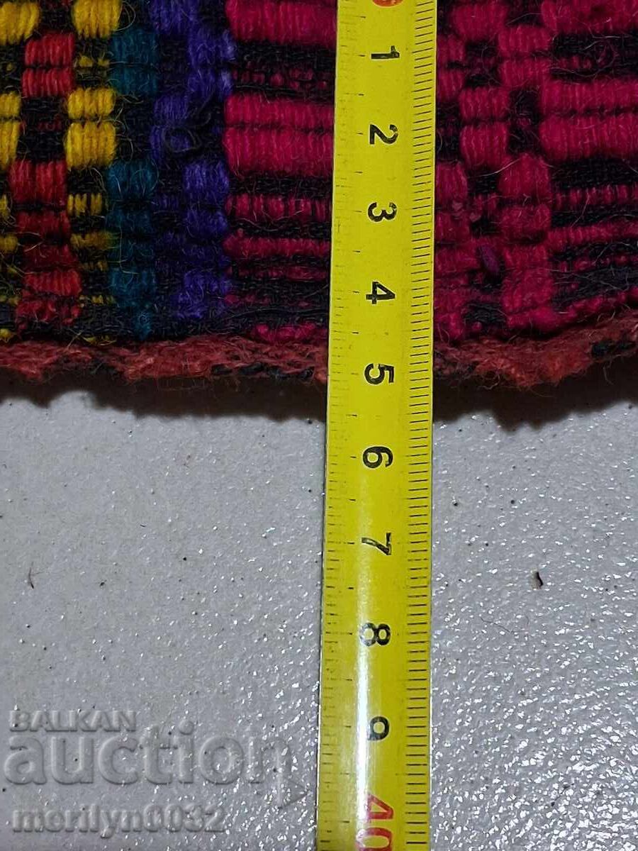 Παλιά υφαντή κεντητή κεντητή μαξιλαροθήκη - 5