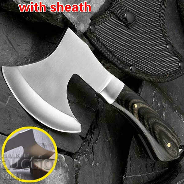 Topor turistic / tomahawk / din otel inoxidabil