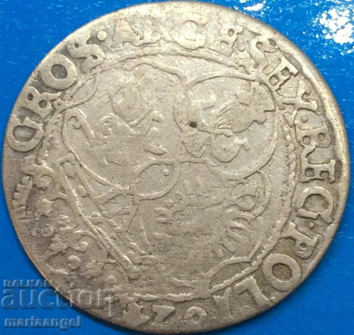 Poland 6 groszy (Szestak) 1624 Sigismund III Vase silver - rare - 5