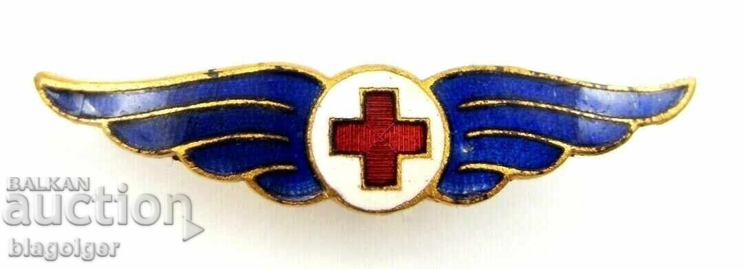 Царски знак-Кокарда-Червен кръст-Емайл-Оригинал Царски знак-Кокарда-Червен кръст-Емайл-Оригинал