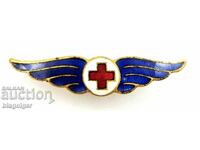 Царски знак-Кокарда-Червен кръст-Емайл-Оригинал