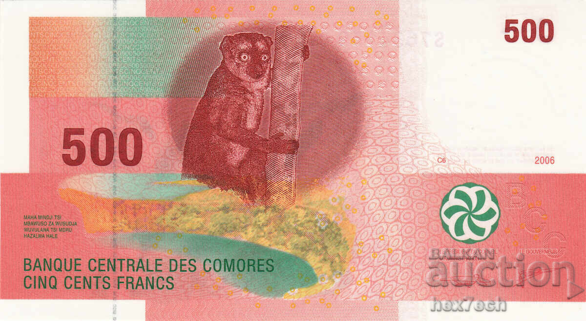 ❤️ ⭐ Comore 2006 500 franci UNC nou ⭐ ❤️ cu preț 17.99 BGN | € 9.20 ❤️ ⭐ Comore 2006 500 franci UNC nou ⭐ ❤️ cu preț 17.99 BGN | € 9.20