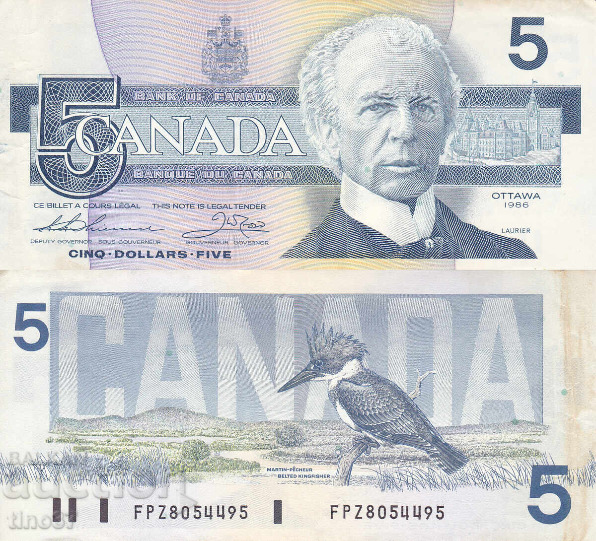 tino37 - CANADA - 5 DOLLARS - 1986 - VF tino37 - CANADA - 5 DOLLARS - 1986 - VF