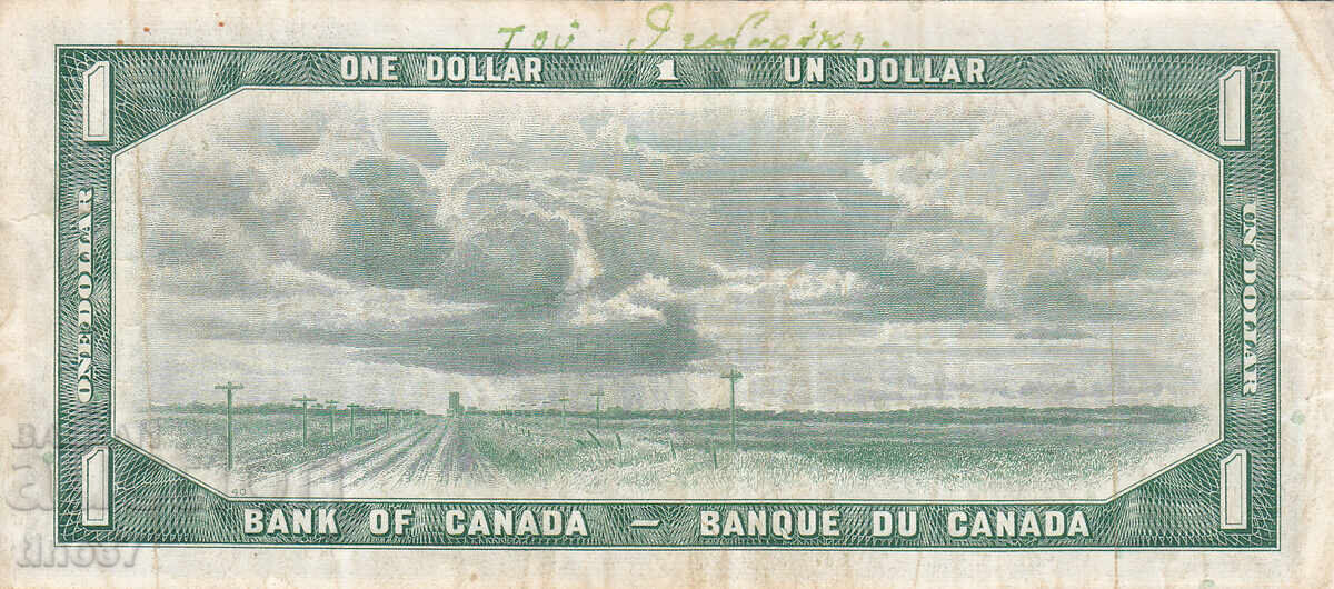 Auction tino37 - CANADA - 1 DOLLAR - 1954 - VF Auction tino37 - CANADA - 1 DOLLAR - 1954 - VF