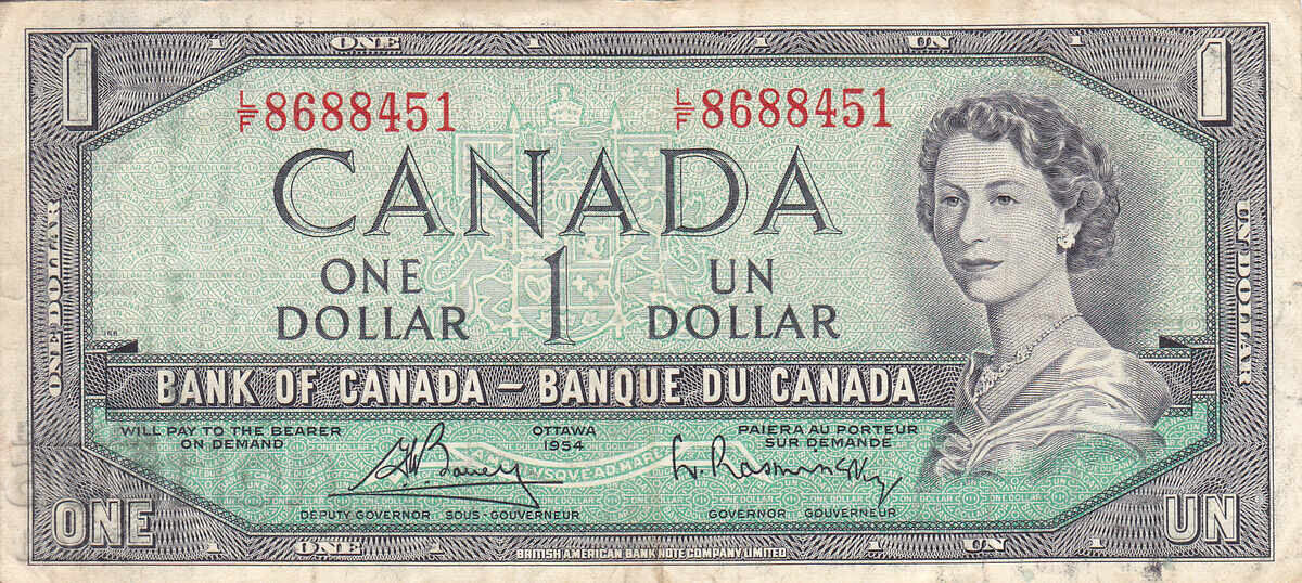 tino37 - CANADA - 1 DOLLAR - 1954 with price 12.90 BGN | € 6.60 tino37 - CANADA - 1 DOLLAR - 1954 with price 12.90 BGN | € 6.60