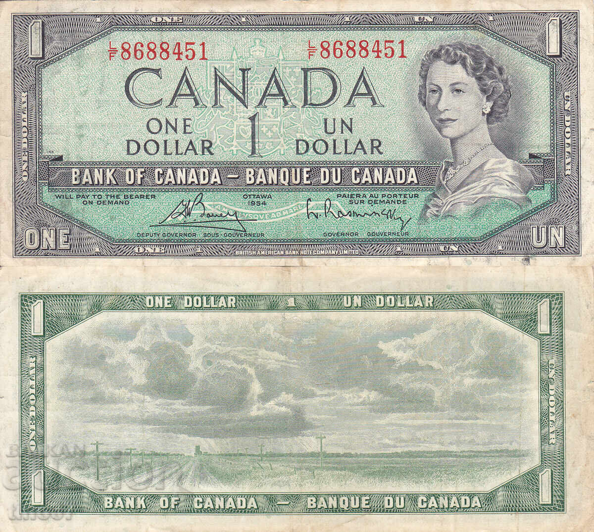 tino37 - CANADA - 1 DOLLAR - 1954 tino37 - CANADA - 1 DOLLAR - 1954