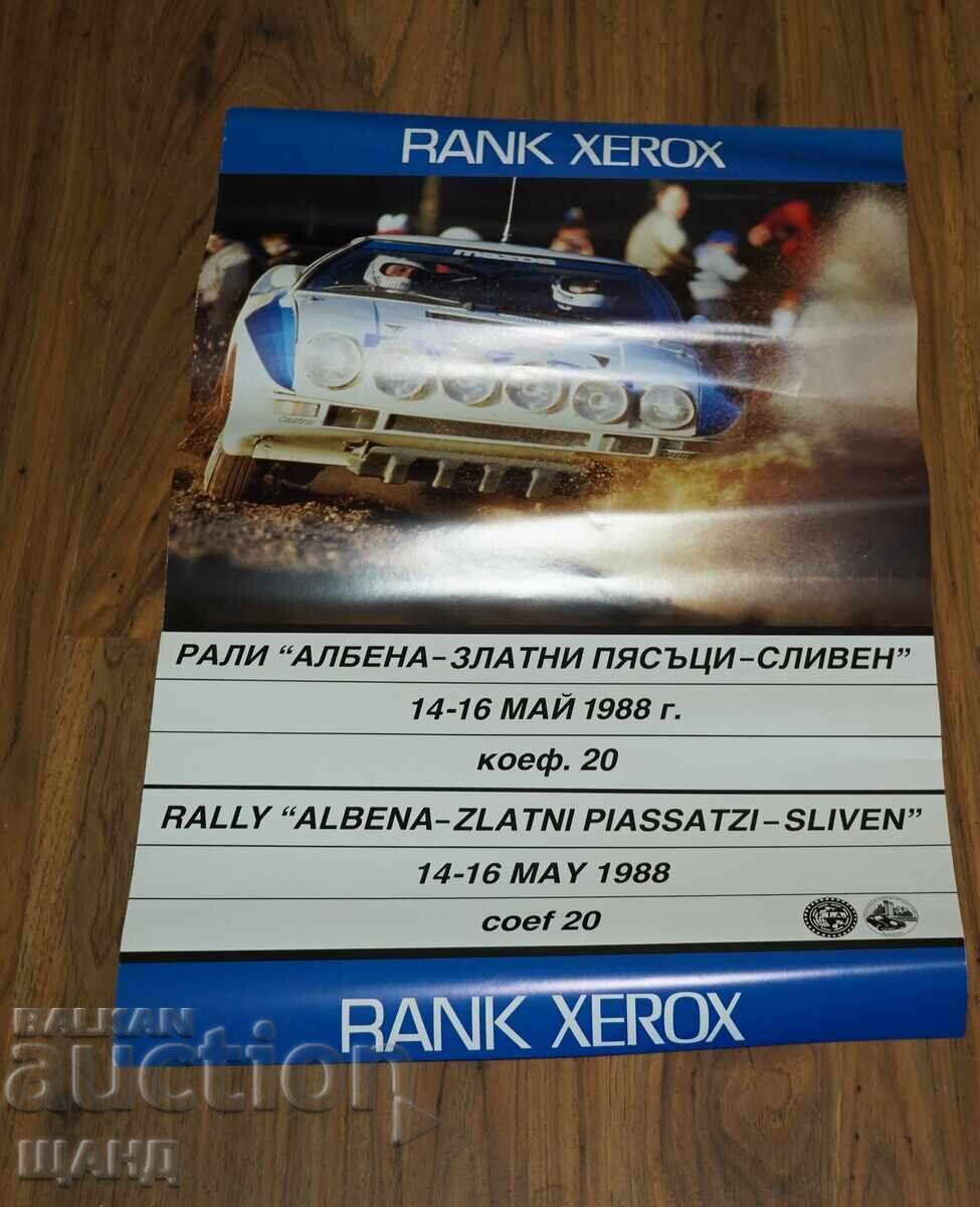 1988 Rali Albena Zlatni Pyasŭtsi Afiș Original SBA 1988 Rali Albena Zlatni Pyasŭtsi Afiș Original SBA