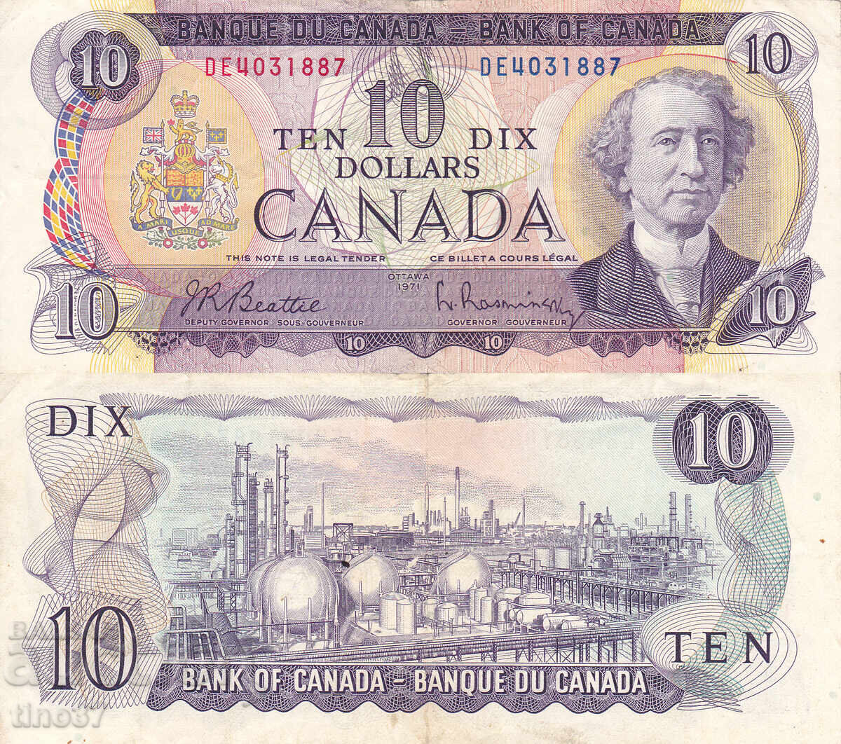 tino37- ΚΑΝΑΔΑΣ - 10 ΔΟΛΑΡΙΑ - 1971 - VF tino37- ΚΑΝΑΔΑΣ - 10 ΔΟΛΑΡΙΑ - 1971 - VF