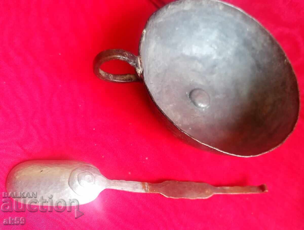 Μέδενια κασσιτερωμένη κούπα με κουταλάκι - 6 Μέδενια κασσιτερωμένη κούπα με κουταλάκι - 6