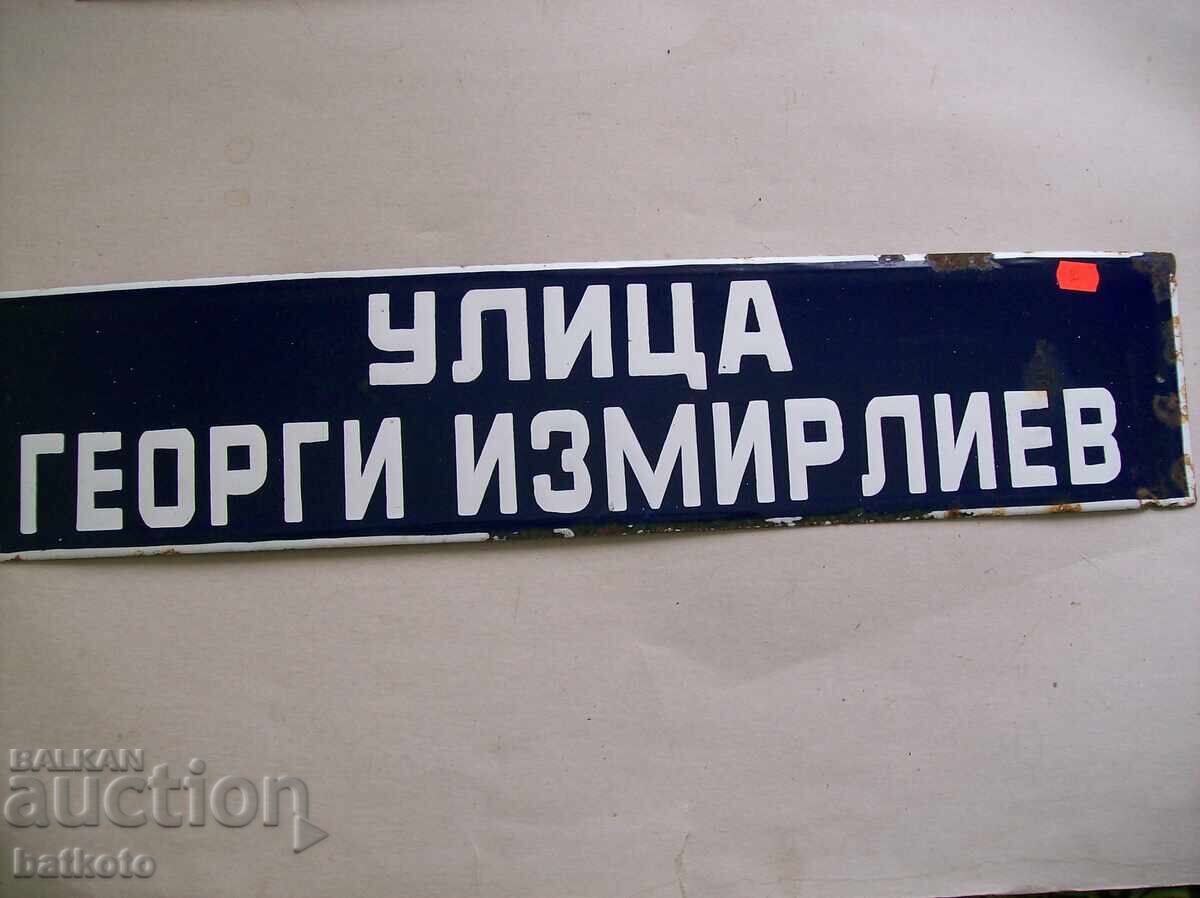 Enamel sign from the socialist era 70/15 cm Enamel sign from the socialist era 70/15 cm