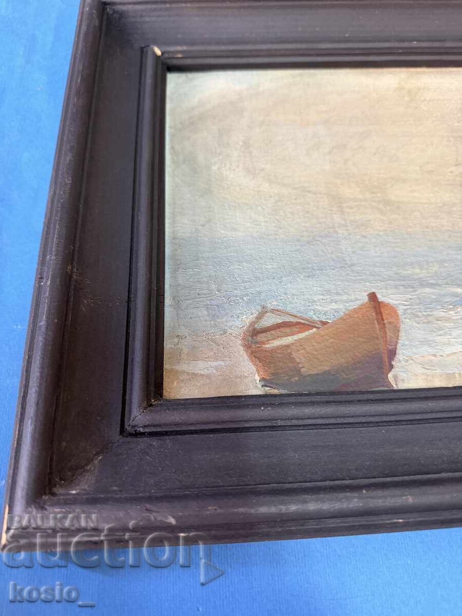 Tablou vechi cu mare, ulei, semnat cu preț € 50.00 | 97.79 BGN