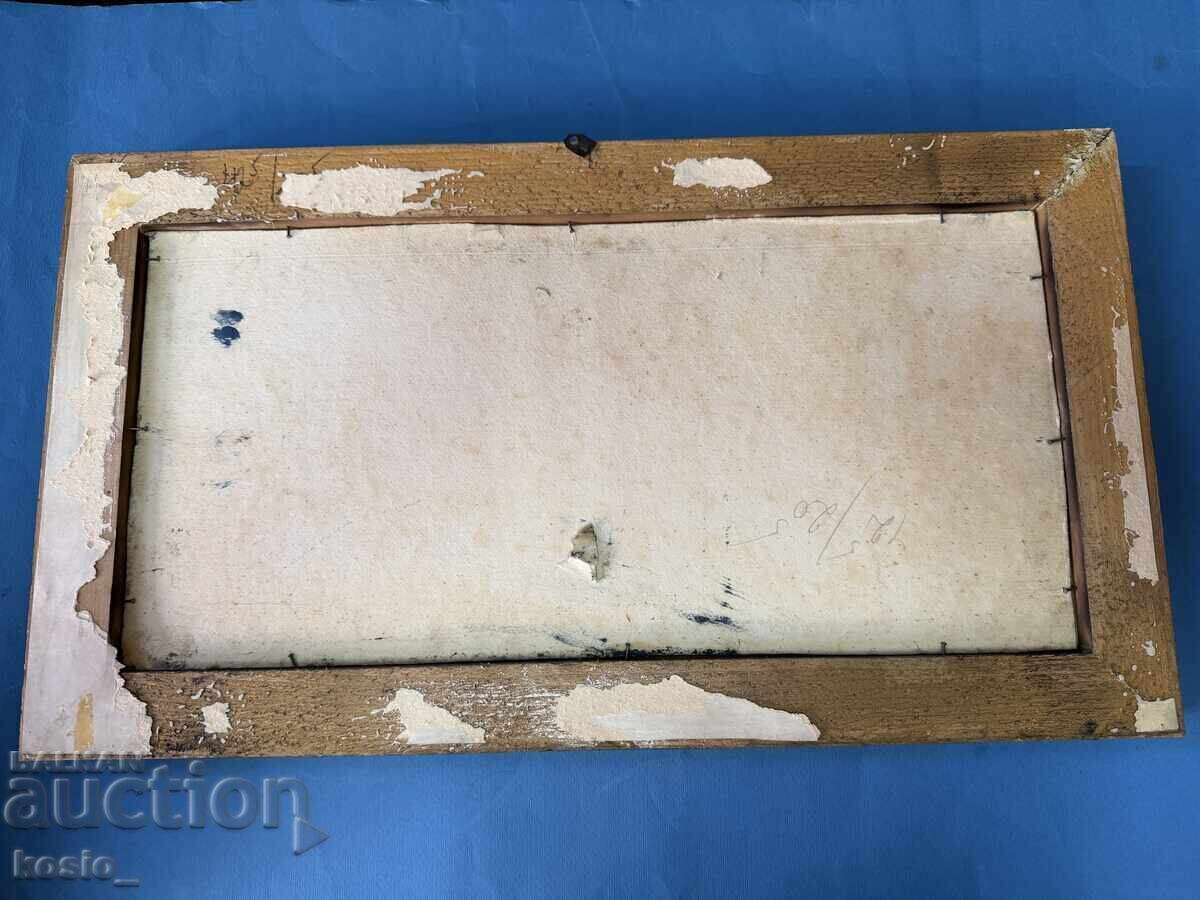 Tablou vechi cu mare, ulei, semnat - 6
