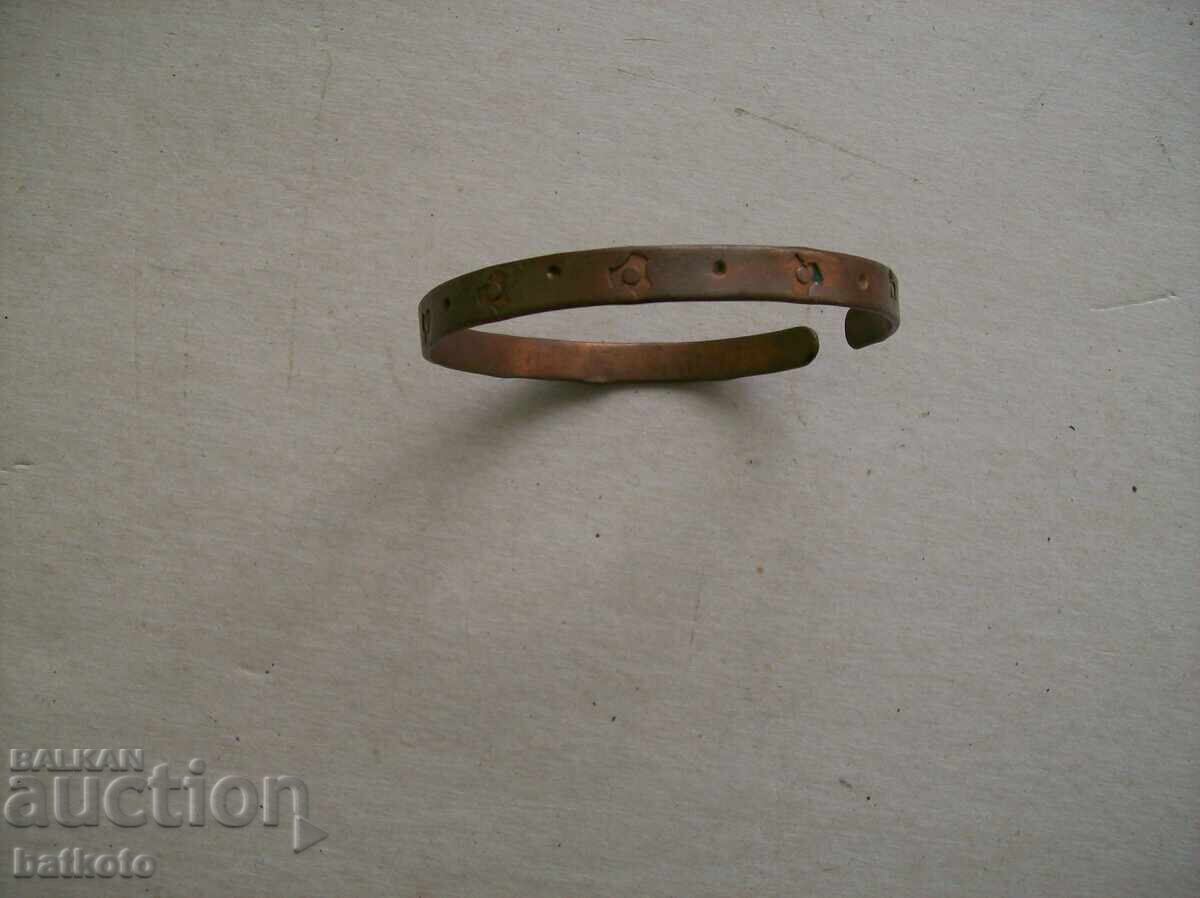 Brățară de cupru forjată manual