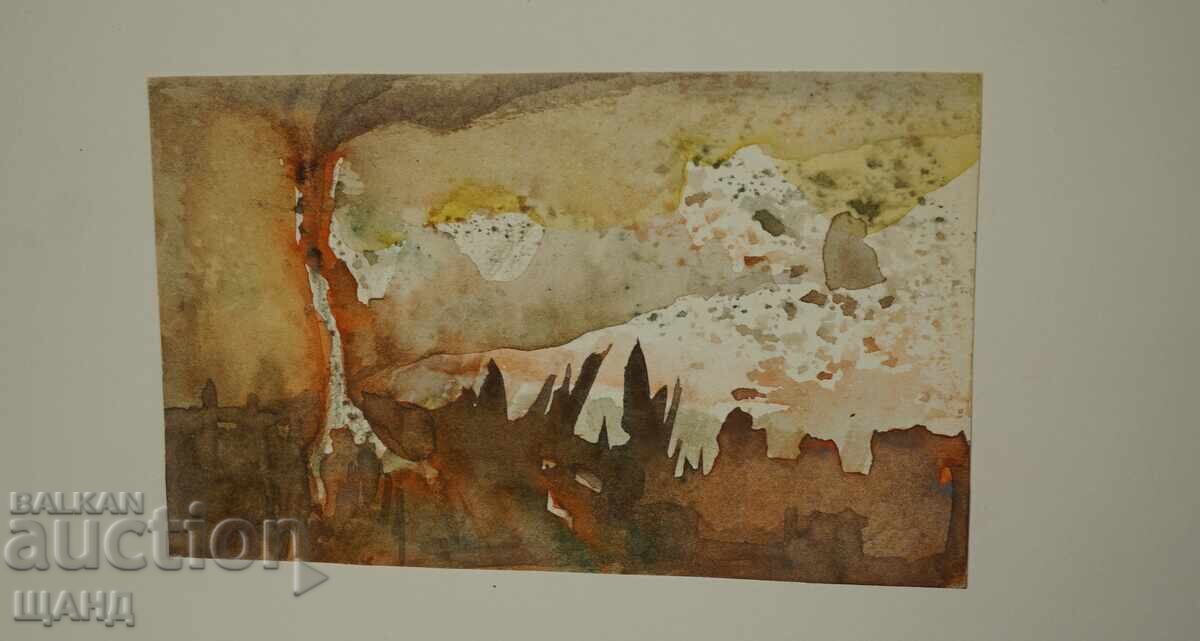 Old Master's drawing painting watercolor landscape abstraction with price € 2.00 | 3.91 BGN