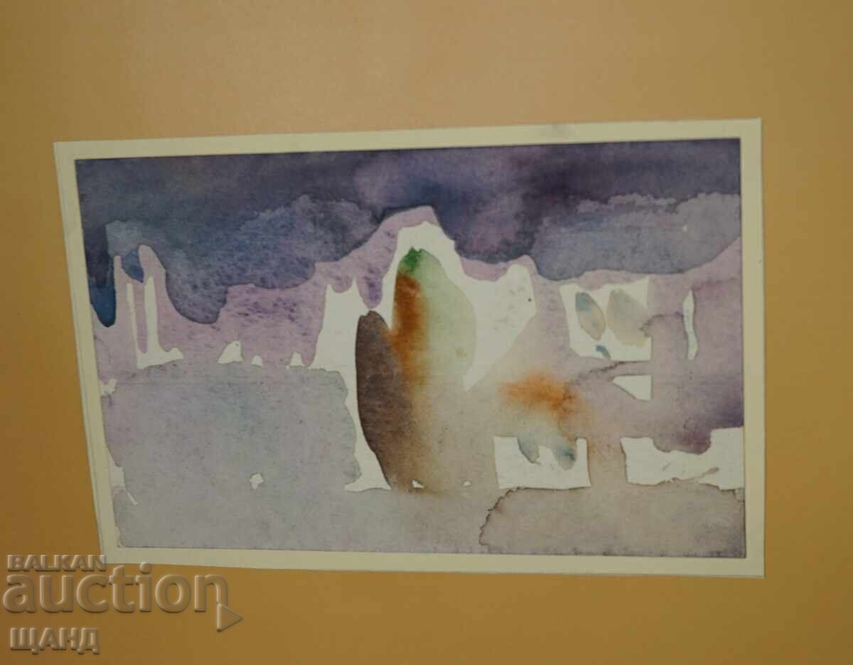 Παλιά Μαστορική ζωγραφική εικόνα ακουαρέλα τοπίο αφαίρεση με τιμή 5.35 BGN | € 2.74 Παλιά Μαστορική ζωγραφική εικόνα ακουαρέλα τοπίο αφαίρεση με τιμή 5.35 BGN | € 2.74