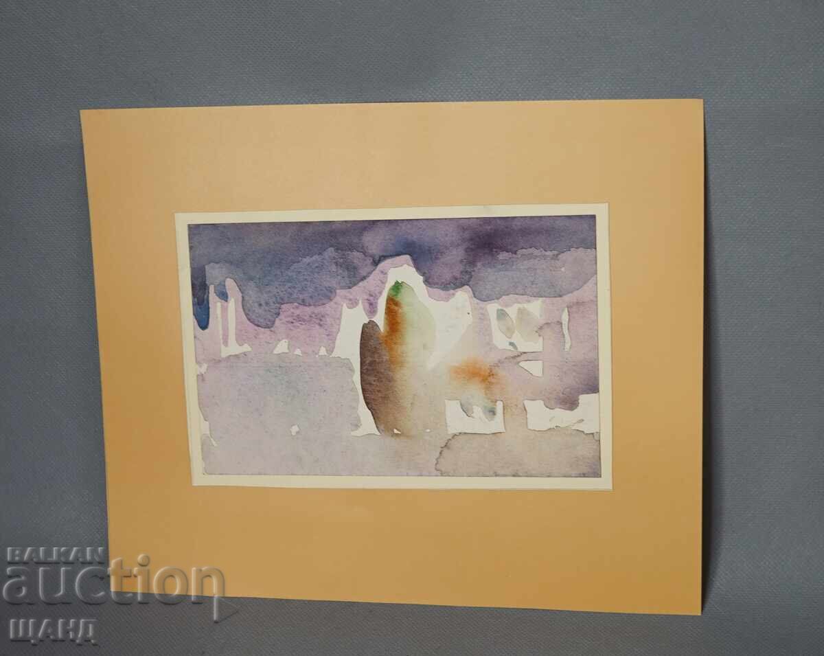 Παλιά Μαστορική ζωγραφική εικόνα ακουαρέλα τοπίο αφαίρεση Παλιά Μαστορική ζωγραφική εικόνα ακουαρέλα τοπίο αφαίρεση