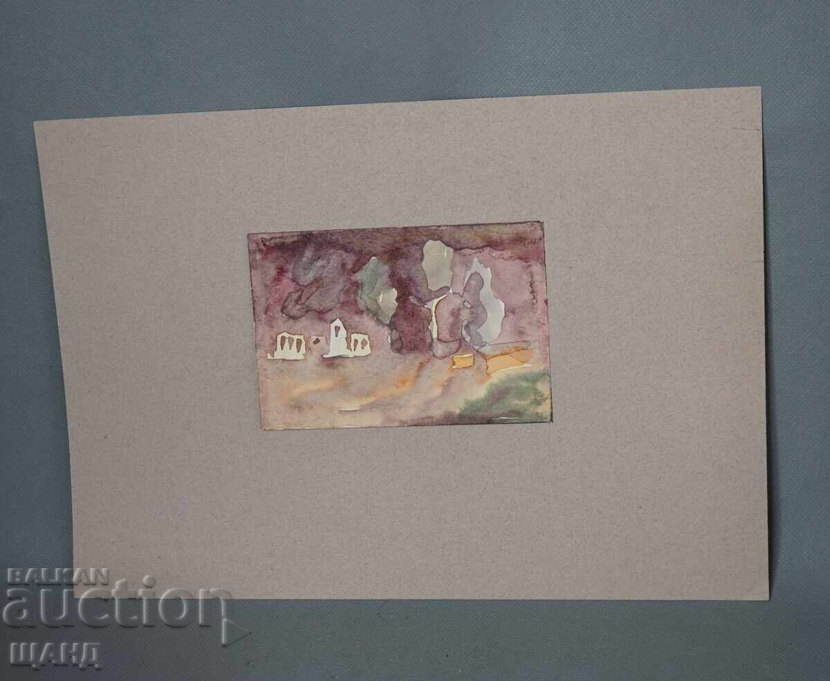 Παλιά Μαεστρική ζωγραφιά εικόνα ακουαρέλα τοπίο Παλιά Μαεστρική ζωγραφιά εικόνα ακουαρέλα τοπίο